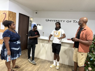 Dr. Brian S. Maiden engaging with students at the University of Taipei